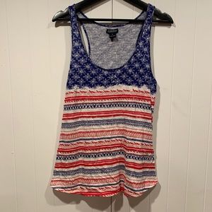 Red white and blue racer back tank